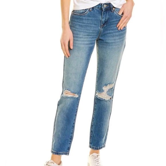 Blank Nyc The Ludlow Smart Aleck Crop Girlfriend Jean 03YL1385 SZ 29 Mom jeans - Picture 1 of 16